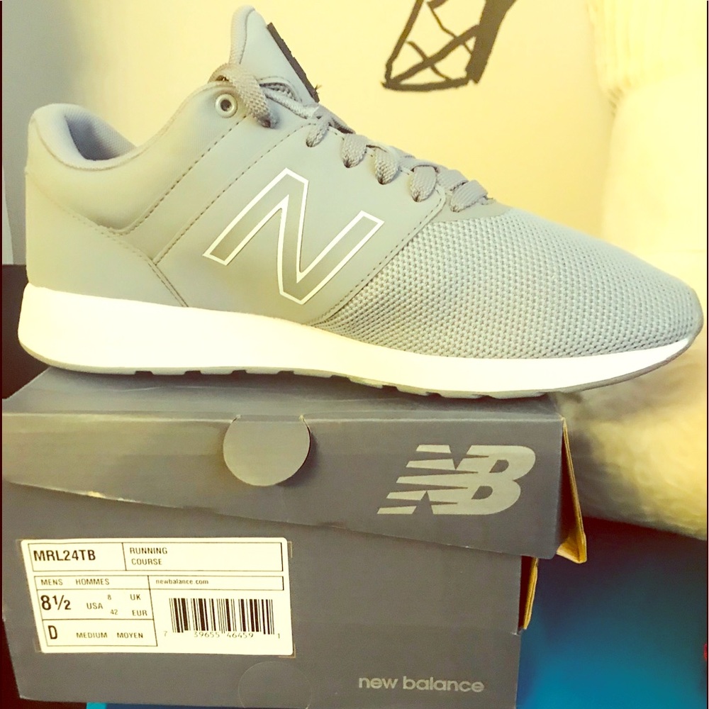Grey and white New balance sneakers